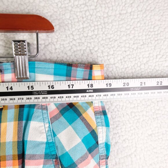 Lululemon Shorts Mens 36 Blue Pink Plaid Hybrid Swim Stretch Colorful - Picture 6 of 10